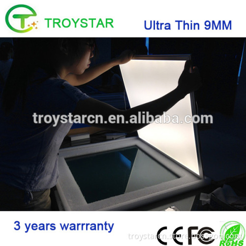 Aluminum lamp body PMMA flush mounted recessed surface mounted square slim 90lm/w 36w led 600x600 ceiling panel light